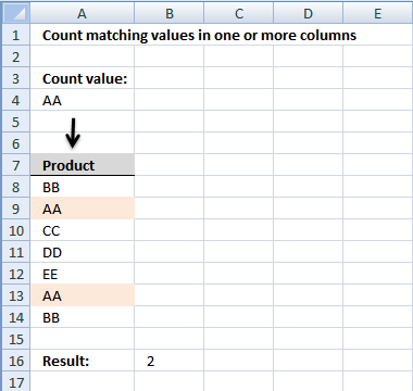 count matching values count matching values