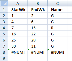 extract dates from cell block schedule