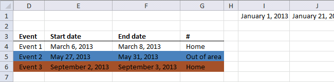 highlight events overlapping federal holidays