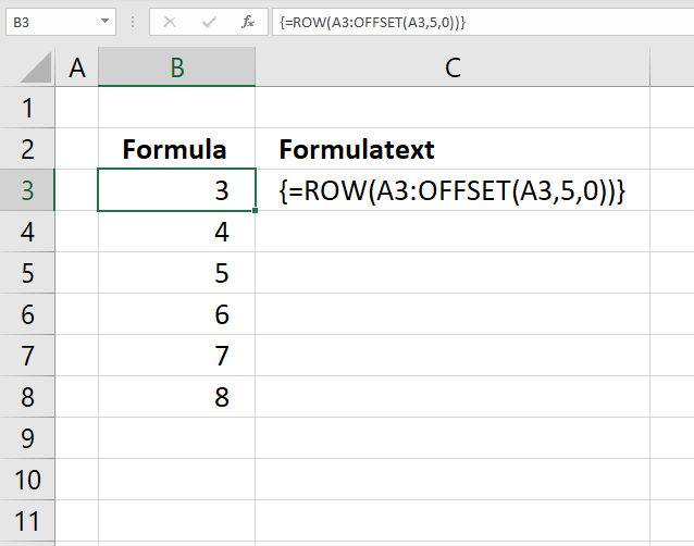 OFFSET function create cell ref to cell range