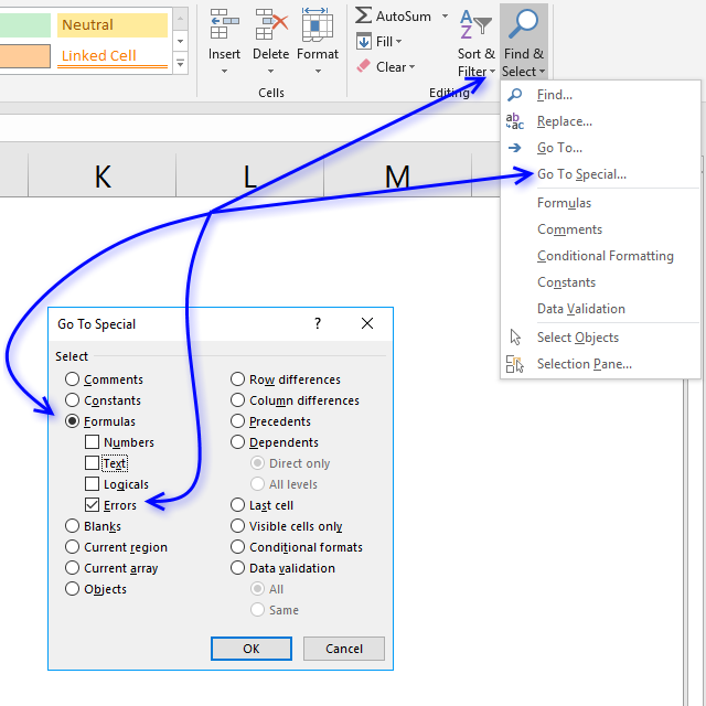 How To Find Errors In A Worksheet