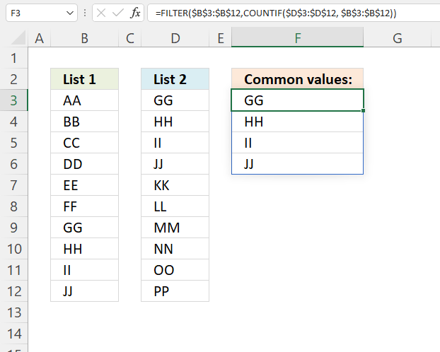 Shared values excel 365