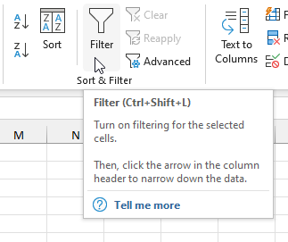 Filter rows based on a date range Autofilter1