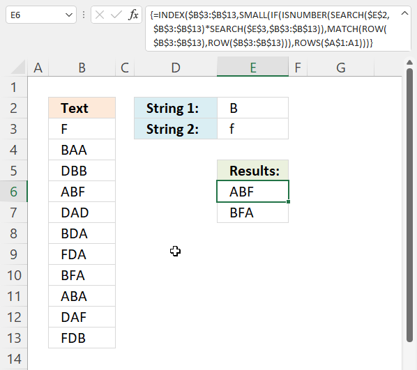 Partial match for multiple text strings in column – AND logic return all values