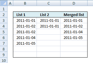 merge two columns - return unique distinct values