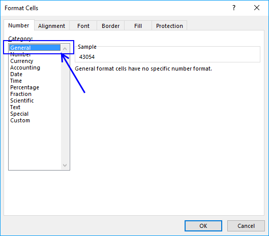 create a date range Format Cells dialog box