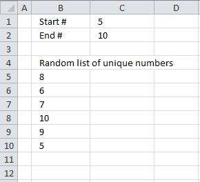 How To Create A List Of Random Unique Numbers