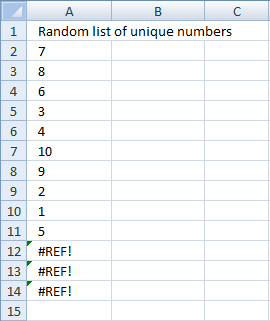 random-list-of-unique-numbers