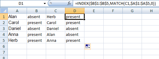 Match a value and return adjacent value