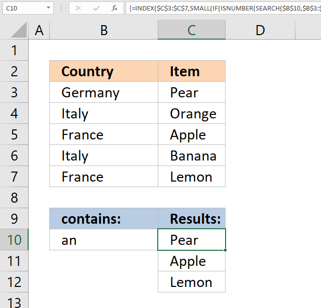 vlookup return multiple values contains