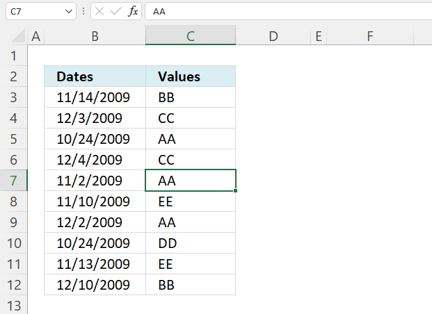 Most frequent value between two dates enable autofilter