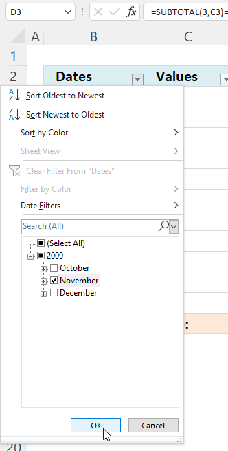 Most frequent value between two dates filter using autofilter2