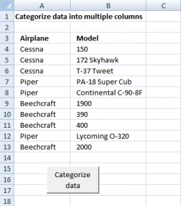 Split data across multiple sheets – VBA