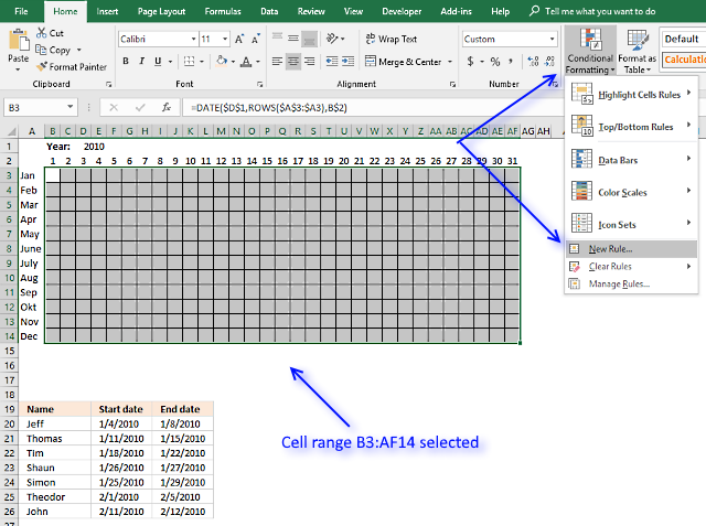 Excel Chart Date Range