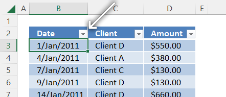 Running totals based on criteria Excel table how to filter1