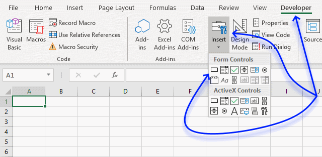 How to create a toggle button in Excel 