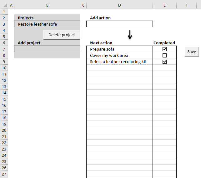 Excel Template Getting Things Done Vba