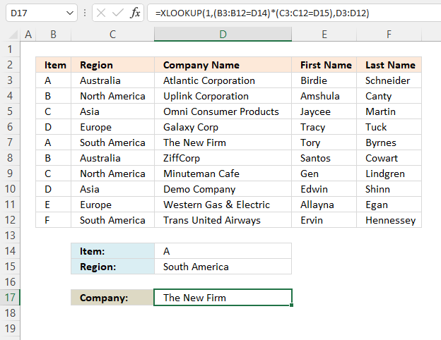 XLOOKUP AND logic