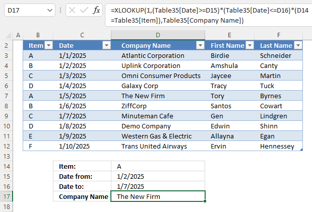 XLOOKUP using dates and a condition