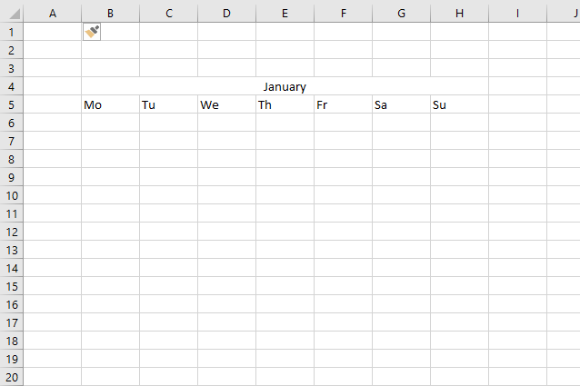 Highlight events in a yearly calendar build dates