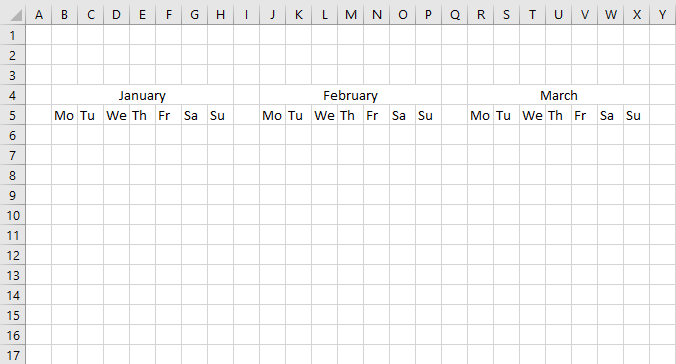 Highlight events in a yearly calendar build dates2