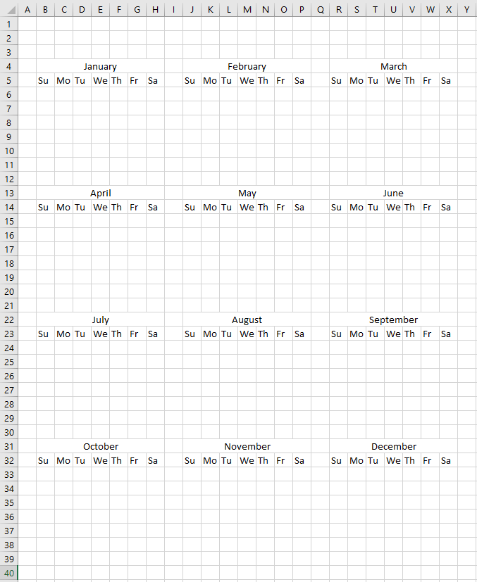 Highlight events in a yearly calendar build dates4