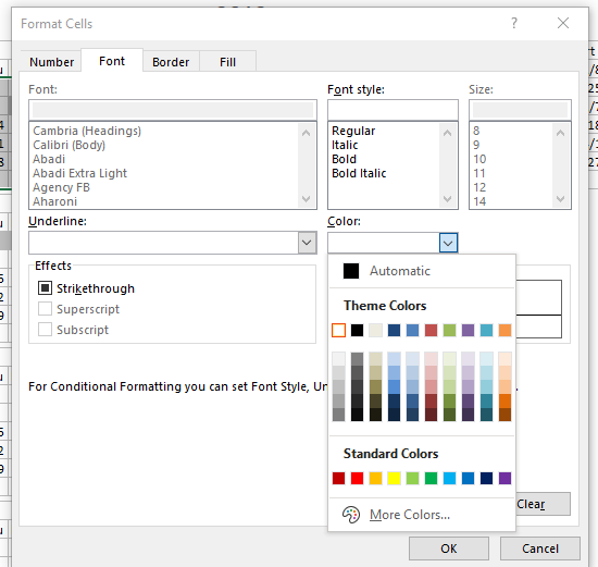 Highlight events in a yearly calendar hide dates CF formula format cells 1