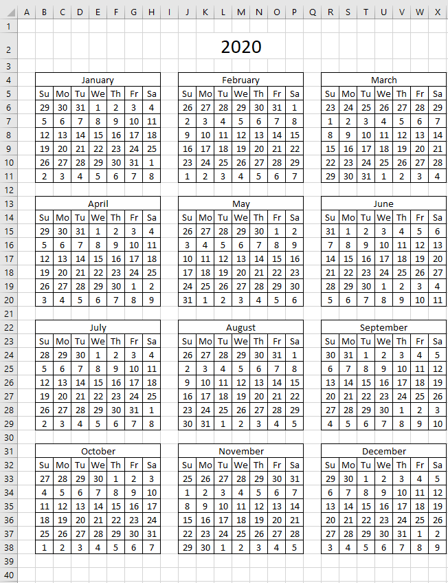 Highlight events in a yearly calendar hide dates