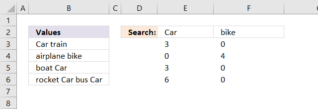 Count multiple text strings in a cell range array calculation3