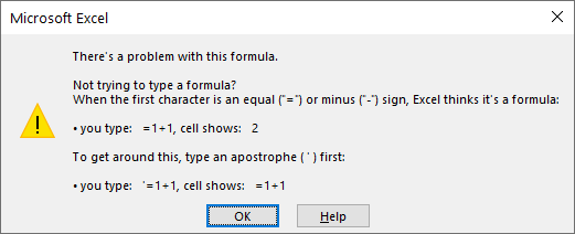 COUNTIF function error message