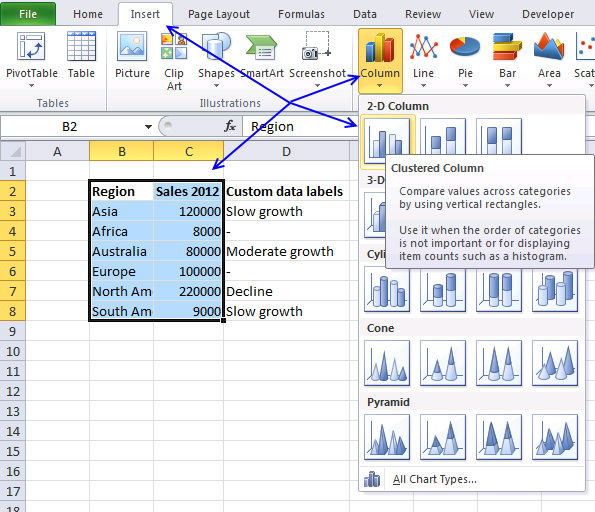 Excel Vba Chart Type List