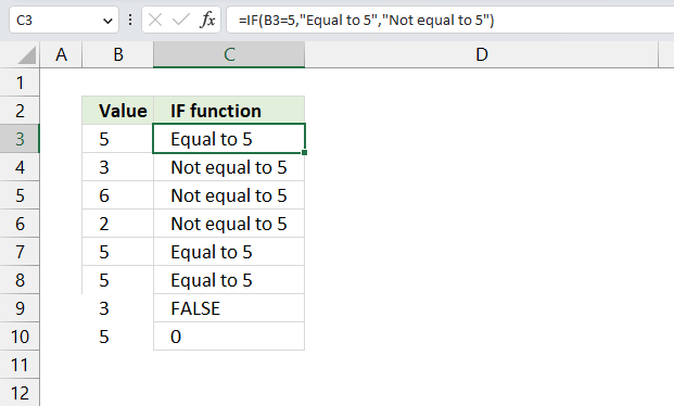 How to use the IF function