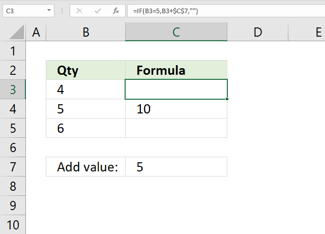 If function add value