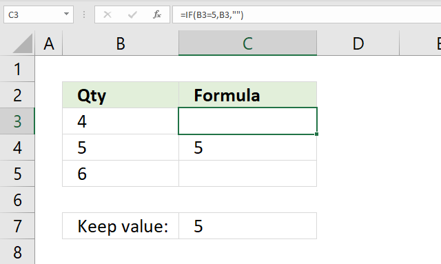 If function keep value