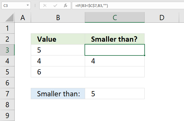 If function smaller than 2