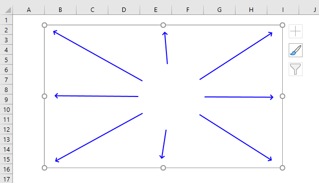 How to build an interactive map in Excel size handles