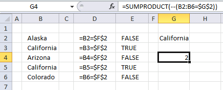 SUMPRODUCT function2