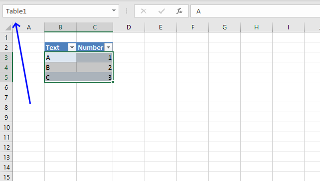 locate an Excel Table in a workbook