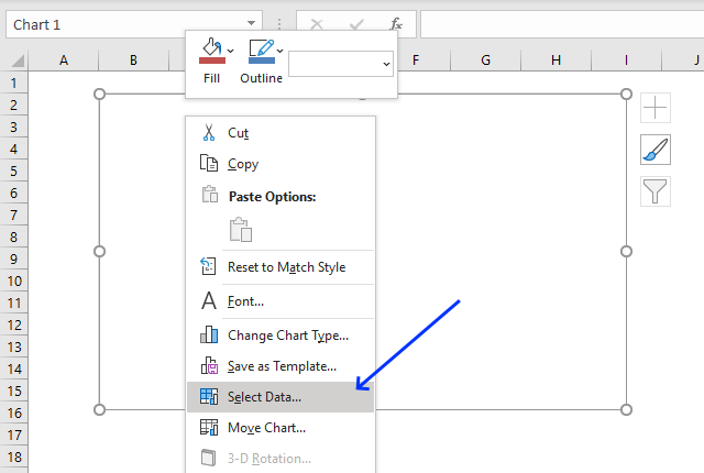 Use drop down lists to compare data series in an excel chart insert chart