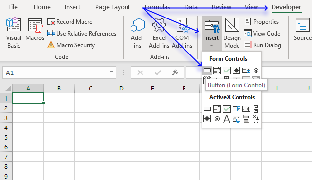 Color columns in chart based on cell color button