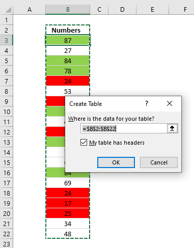 Count cells based on background color