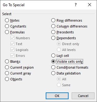 Delete formulas returning blanks using a filter2