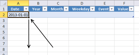 pivot table calendar