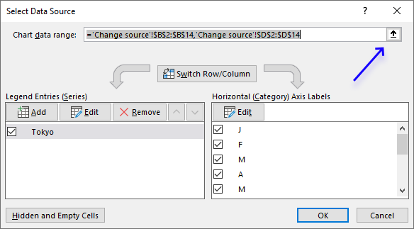 Quickly change data source Select Data Source