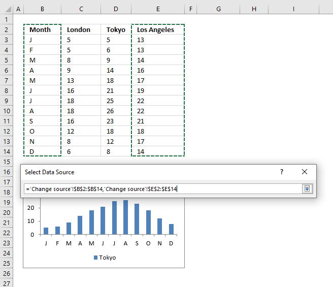 Quickly change data source Select Data Source1