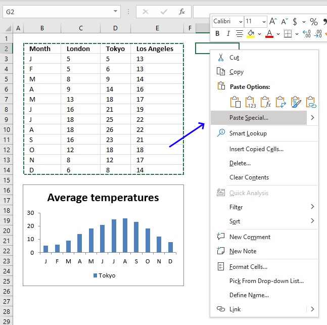 Quickly change data source transpose data