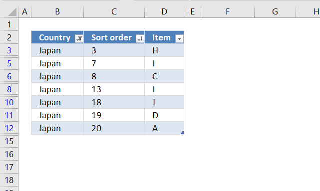 Lookup and return multiple values sorted in a custom order Excel Table