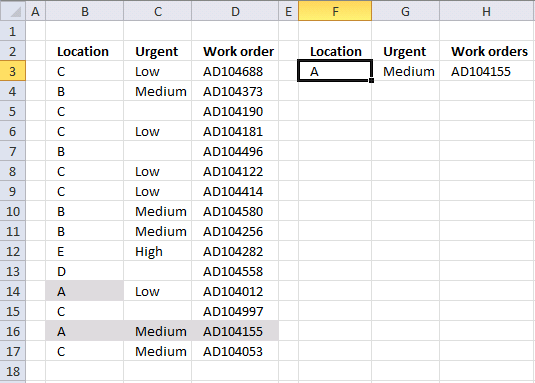 Find most urgent work orders1