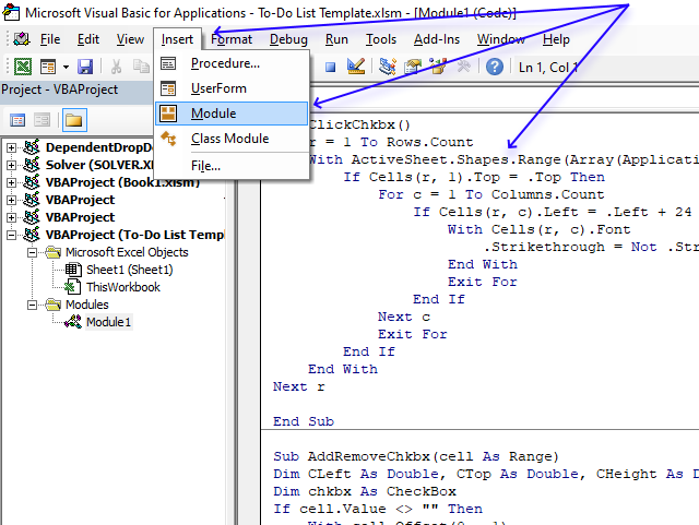 Multi level todo list where to put the code