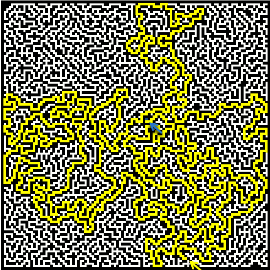 Solve a maze in Excel